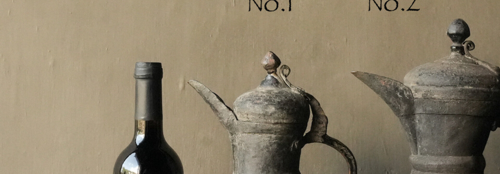Antique copper wine can