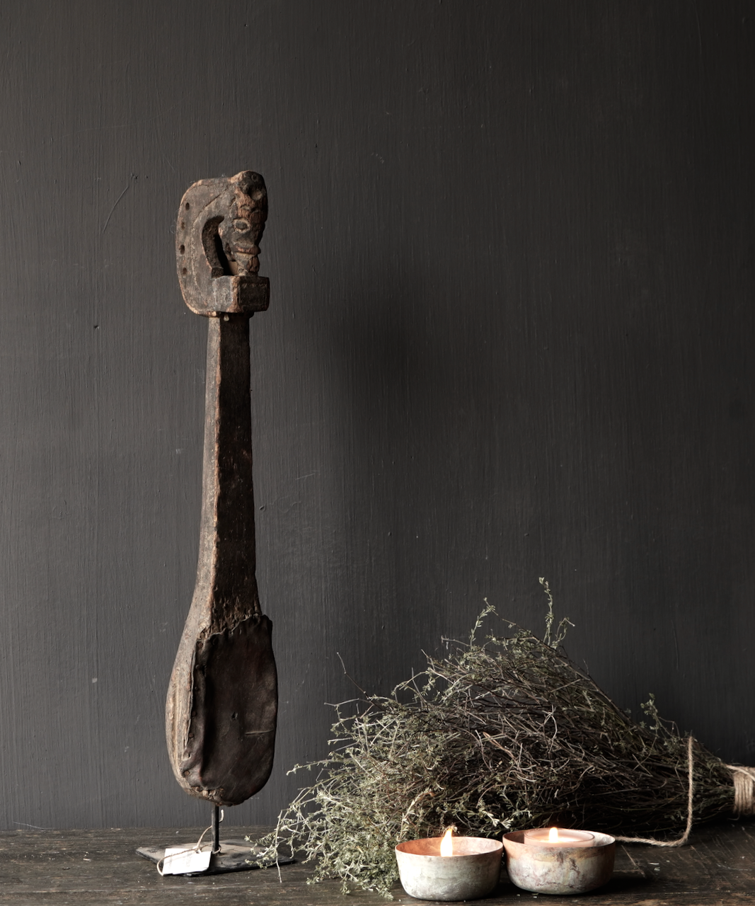 Einzigartiger alter indischer Sarangi aus Holz-1