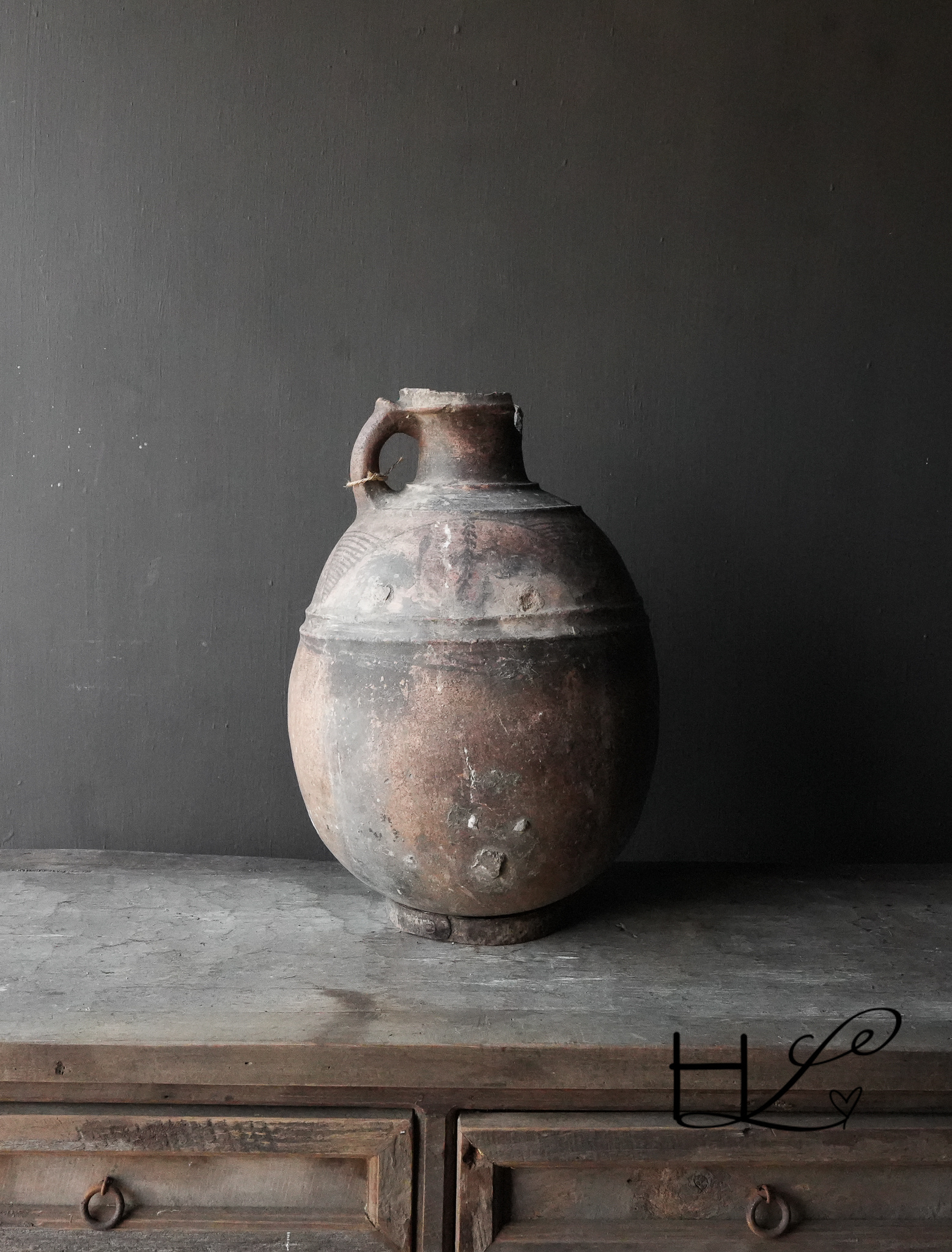 Wunderschön einzigartiger antiker Fundkrug-3