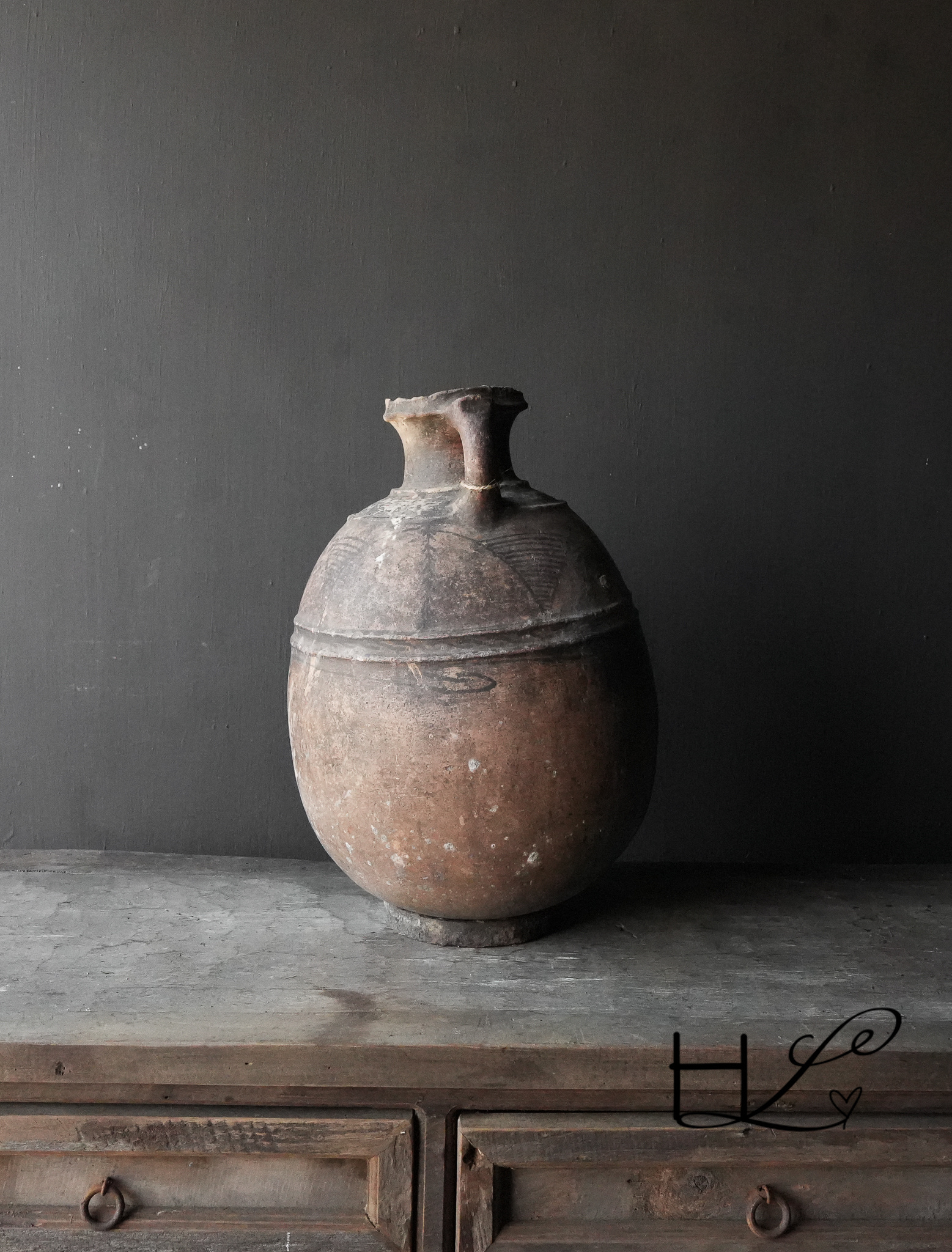 Wunderschön einzigartiger antiker Fundkrug-4