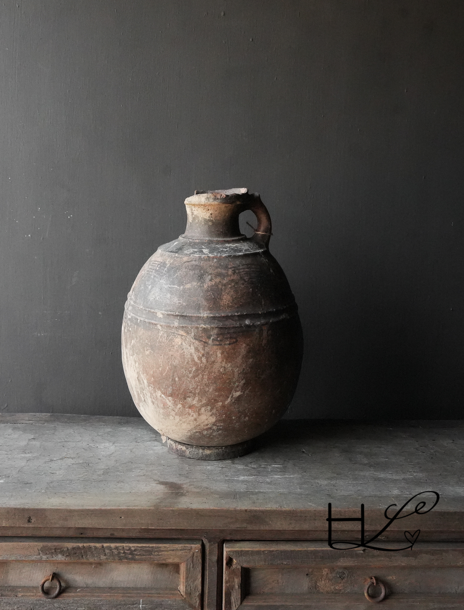 Wunderschön einzigartiger antiker Fundkrug-5