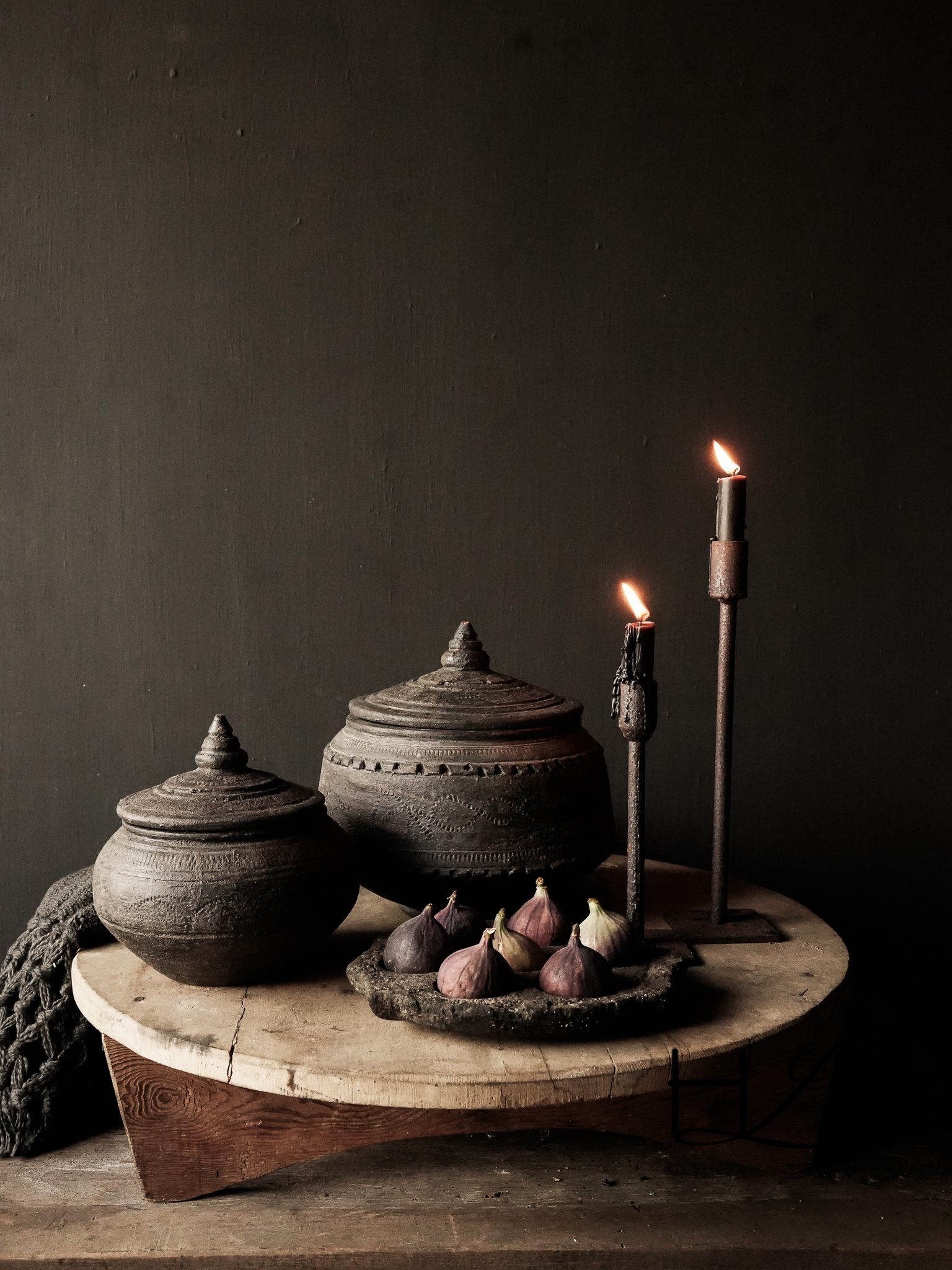 Earthenware jar with lid handmade-1