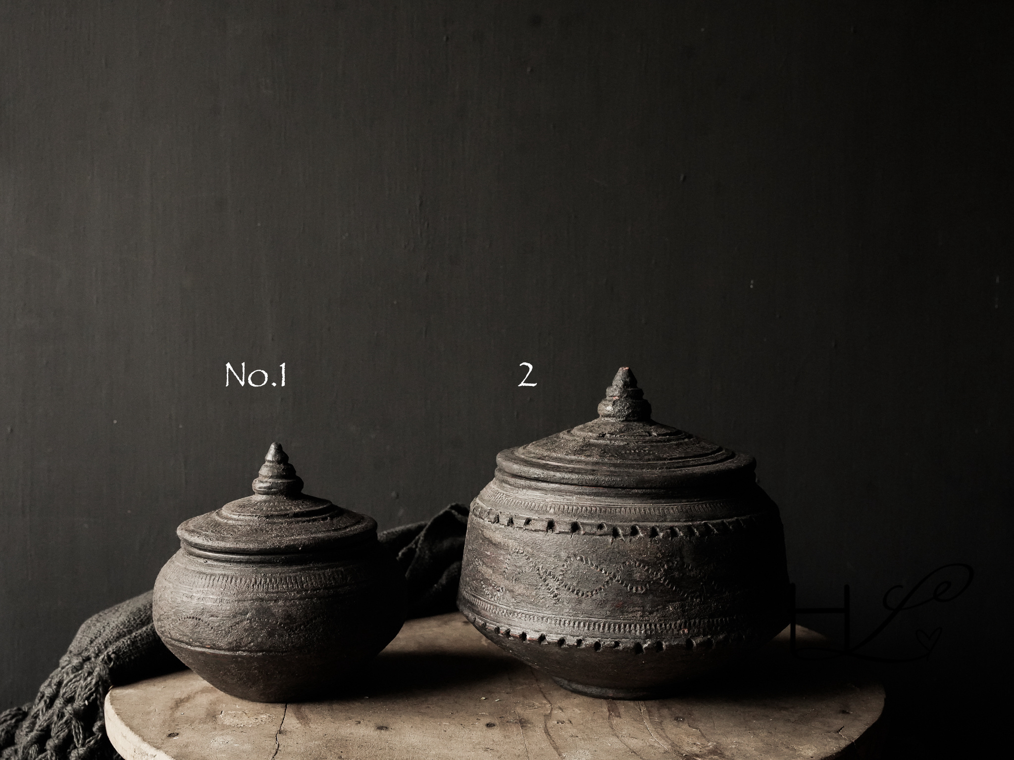 Earthenware jar with lid handmade-2