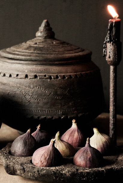 Alter indischer Takoyaki-Pfannkuchenteller aus Stein