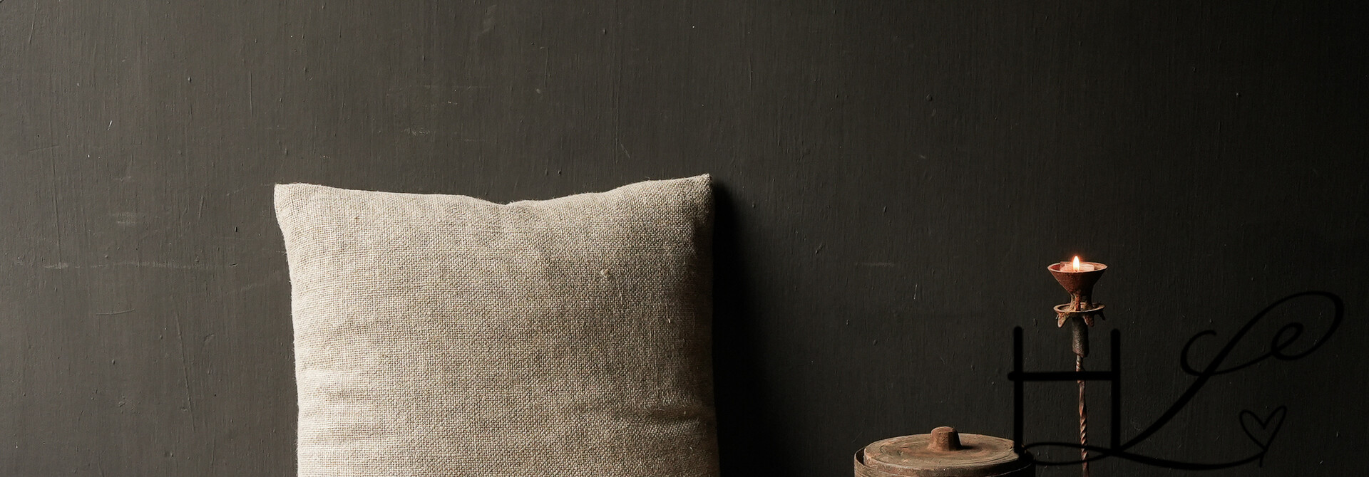 Pure Linen Throw Pillow Natural or Grey
