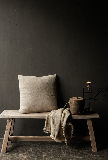 Pure Linen Throw Pillow Natural or Grey