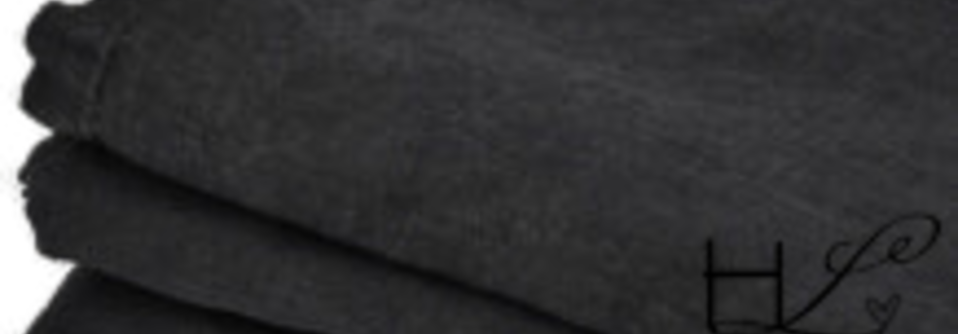 Stoer linnen donker grijs sprei