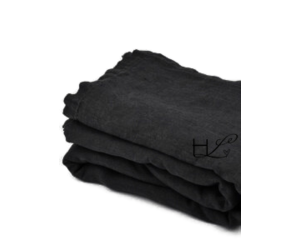 Coole dunkelgraue Tagesdecke aus Leinen