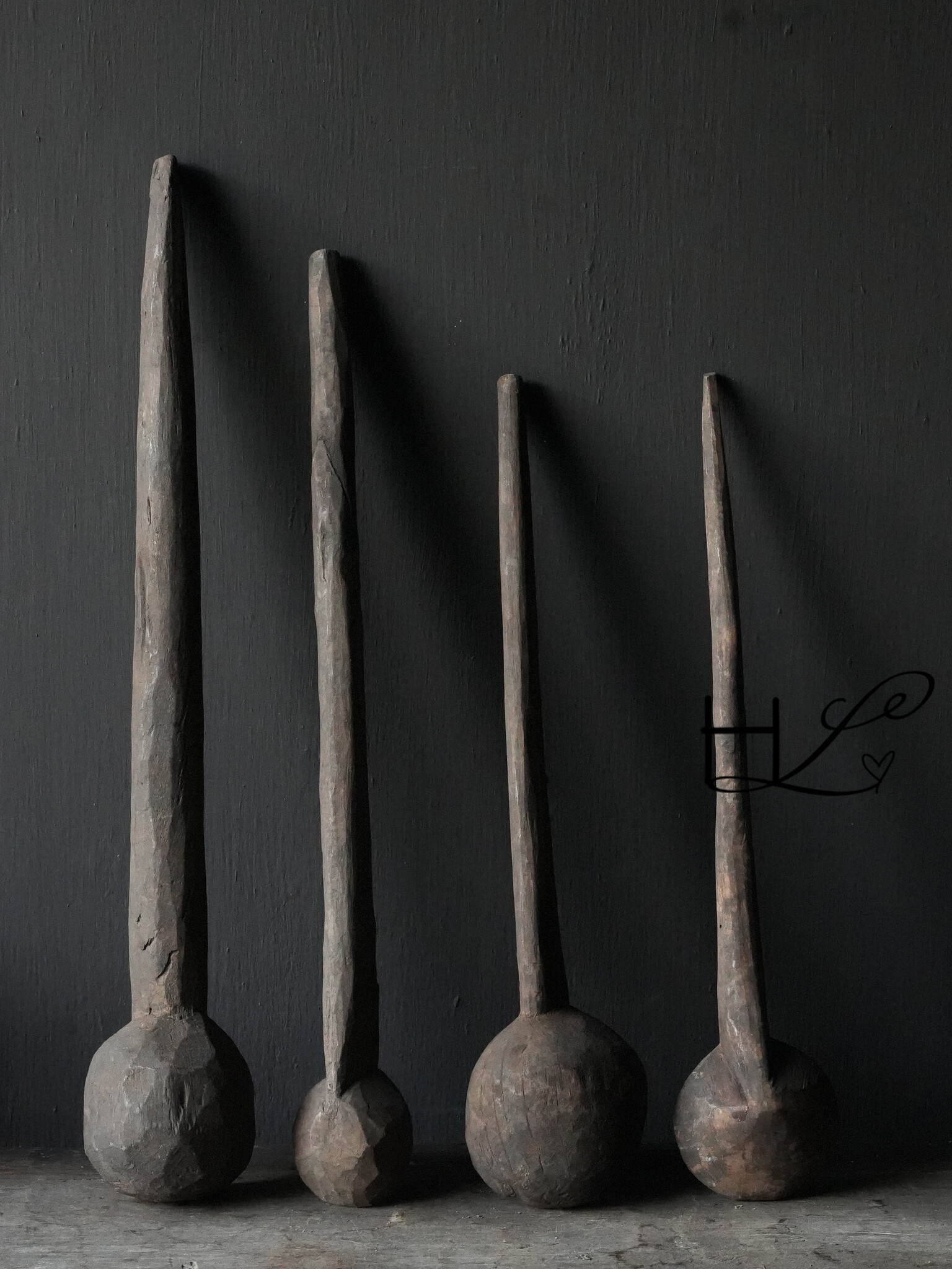 Einzigartiger alter authentischer Holzlöffel Aura Peeperkorn-4