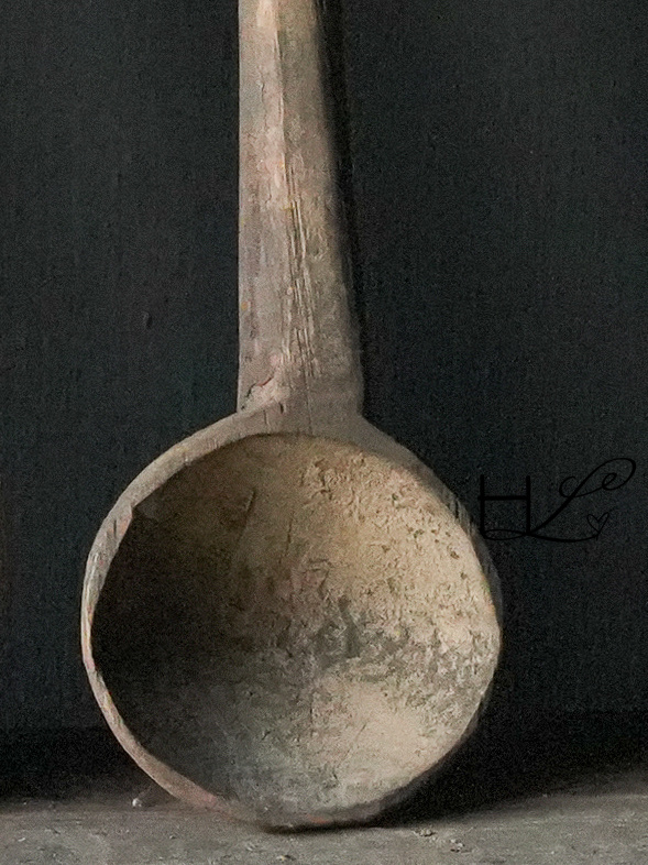 Einzigartiger alter authentischer Holzlöffel Aura Peeperkorn-8