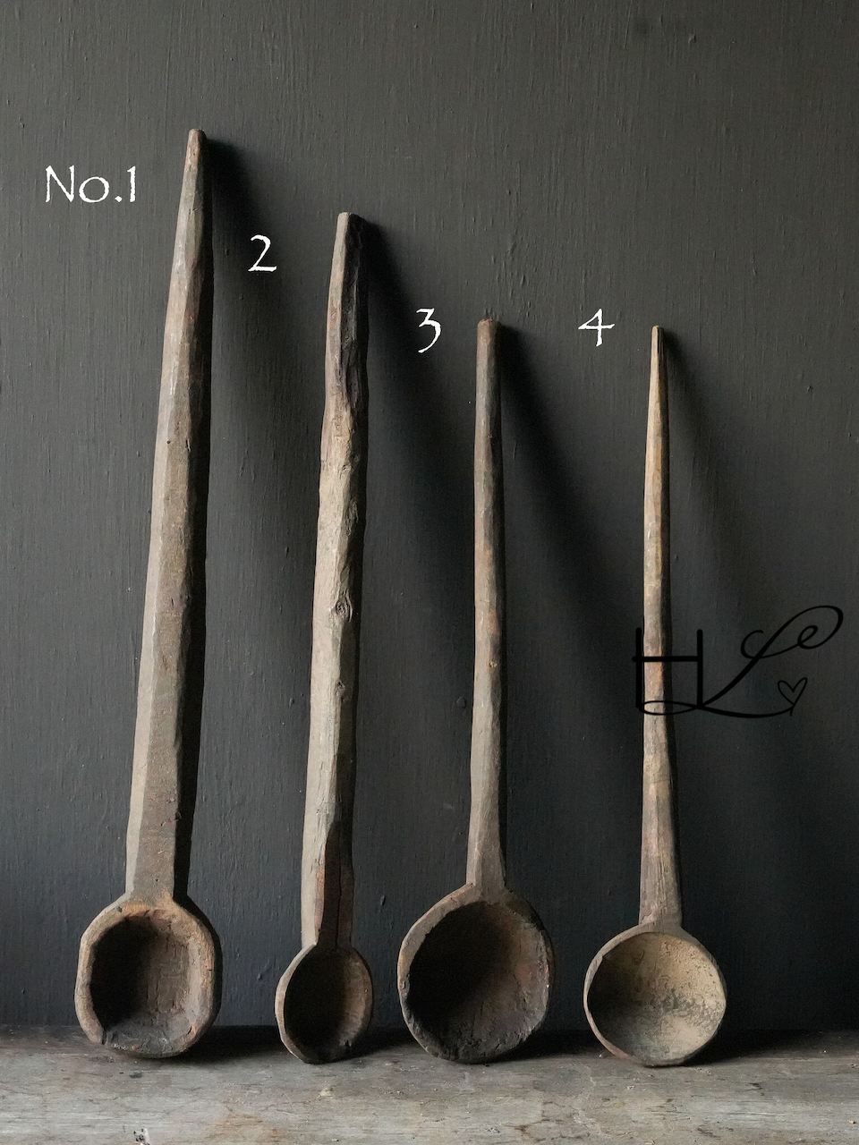 Einzigartiger alter authentischer Holzlöffel Aura Peeperkorn-3