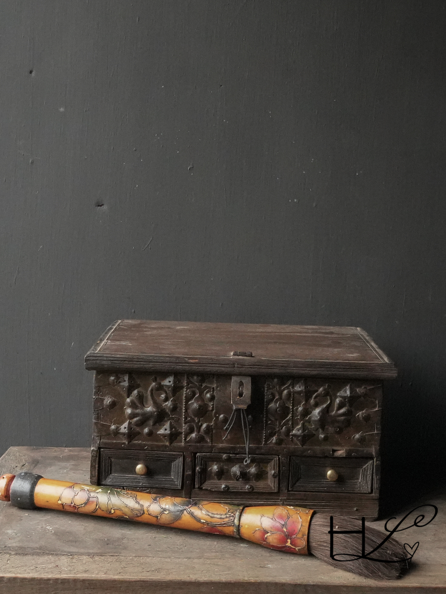 colored Unique wooden Calligraphy brush-1