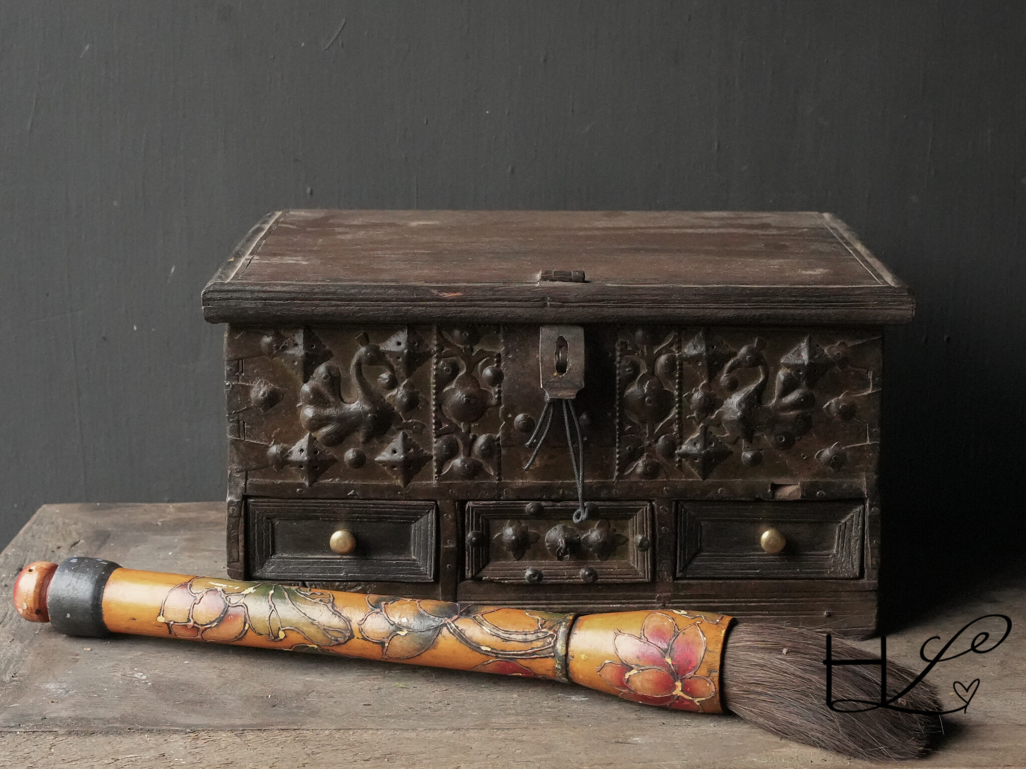 colored Unique wooden Calligraphy brush-4