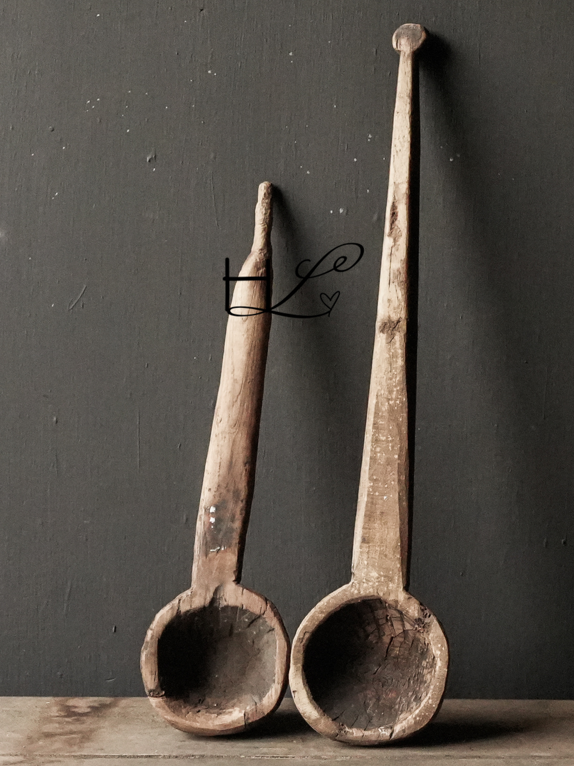 Einzigartiger alter authentischer Holzlöffel Aura Peeperkorn-2