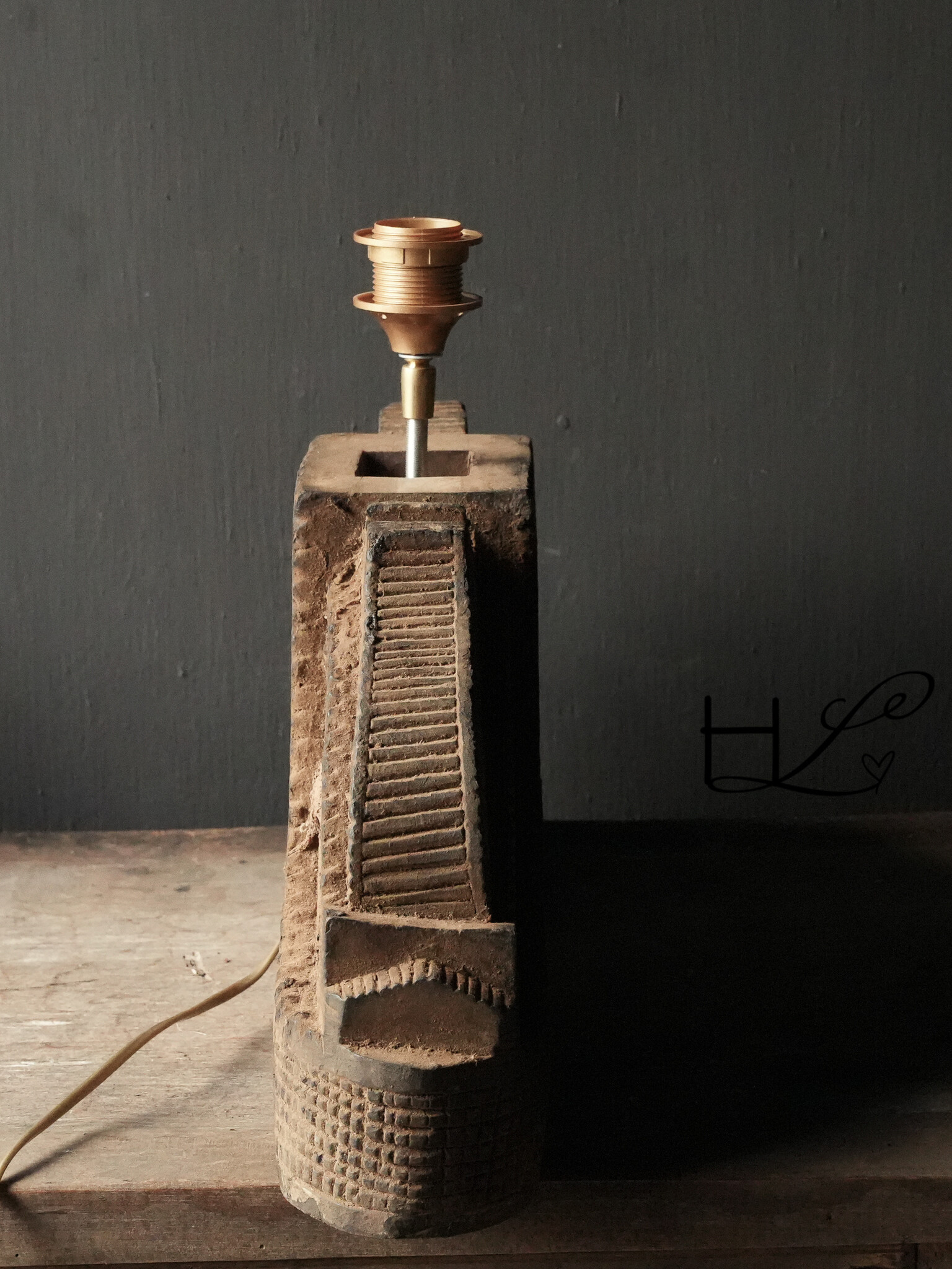 Tafellamp voet van Uniek oud ornament-7