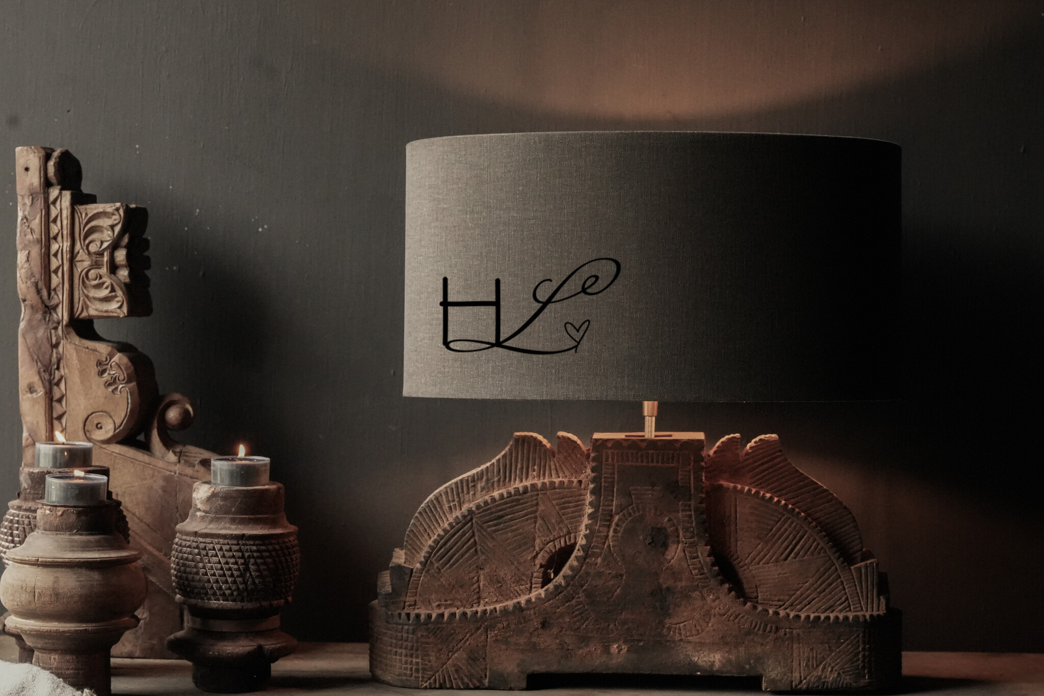 Tafellamp voet van Uniek oud ornament-3