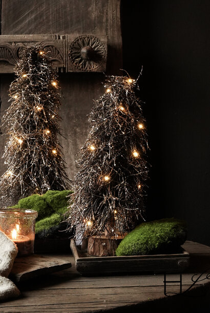 glitter boompje met lampjes op batterij