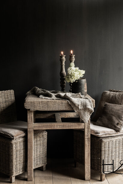 Square high table with sturdy thick top