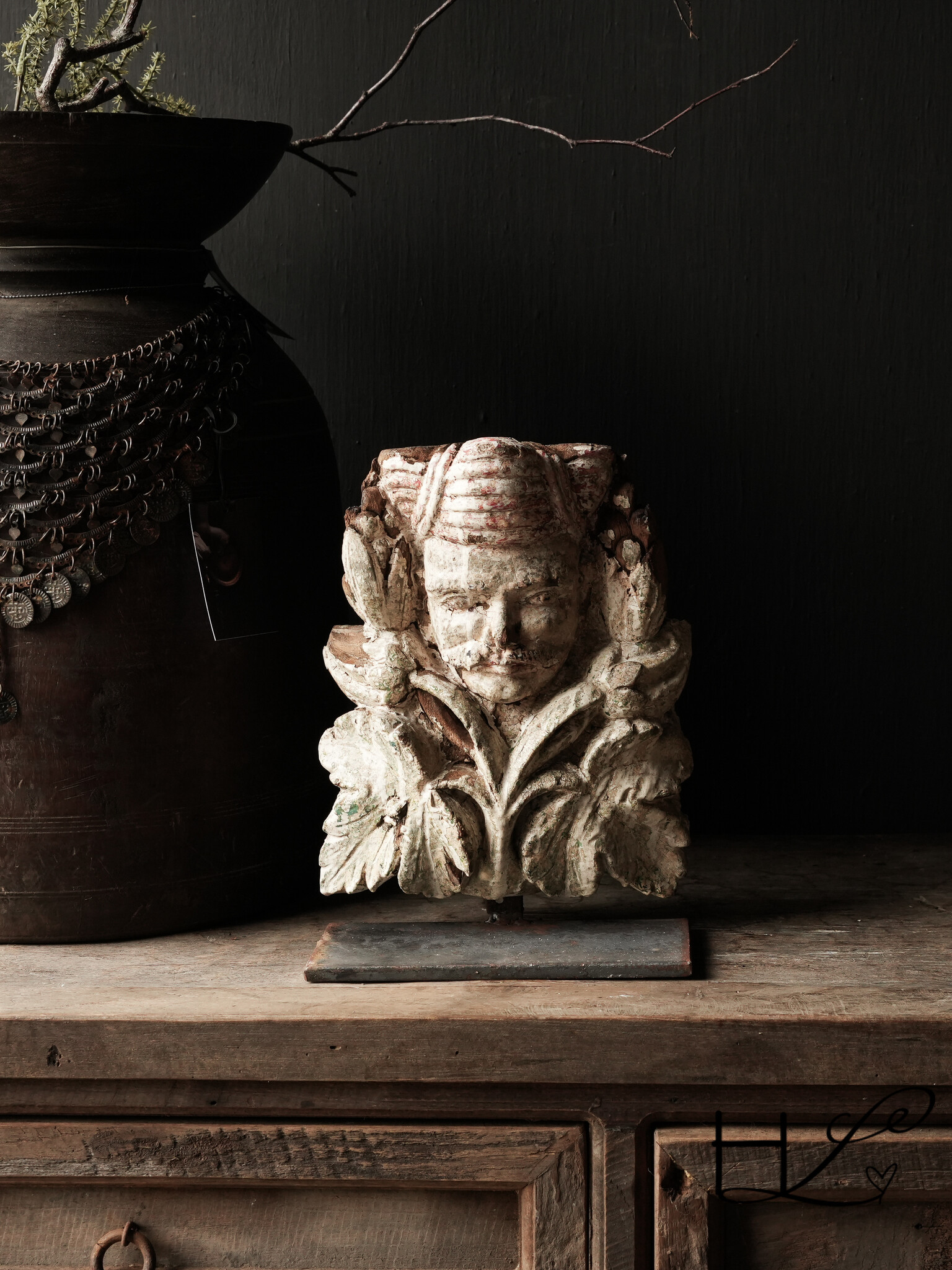 Antike Holzstatuette Indien-1