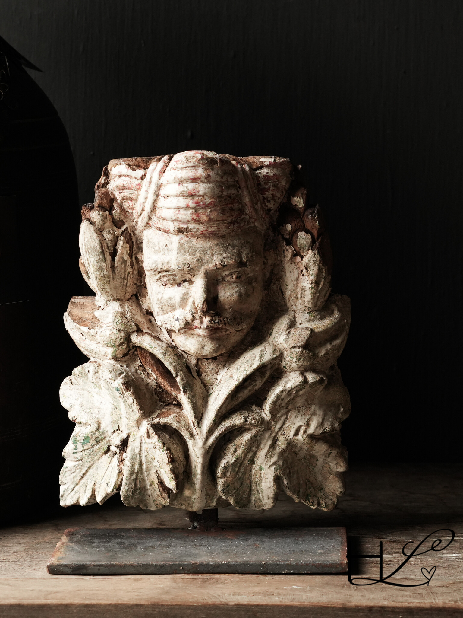 Antike Holzstatuette Indien-2