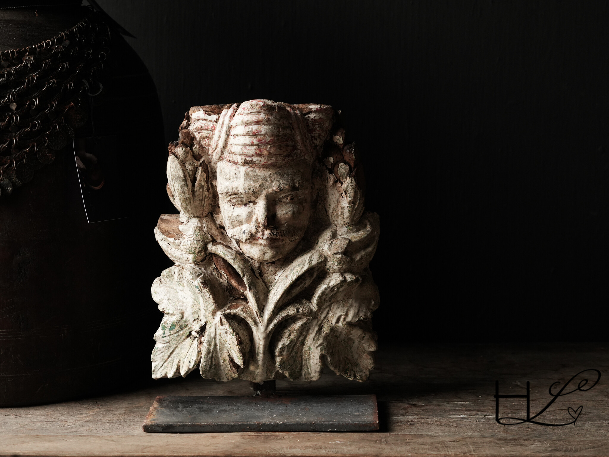 Antike Holzstatuette Indien-3