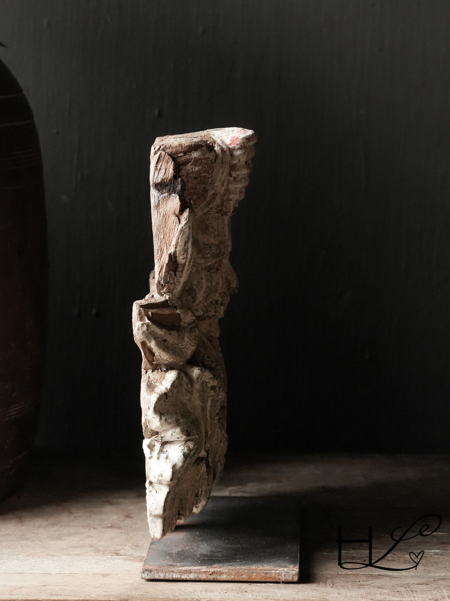 Antike Holzstatuette Indien-6