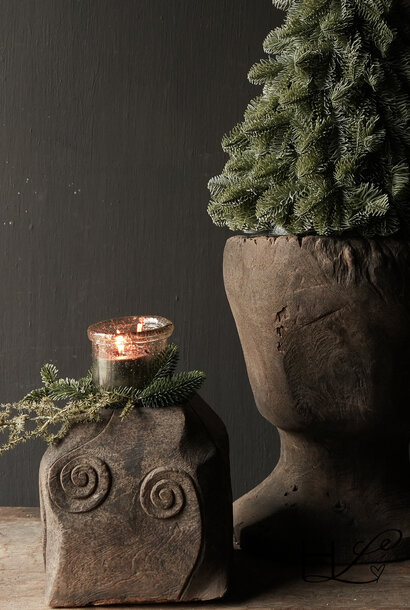 Einzigartiges altes indisches antikes Holzornament