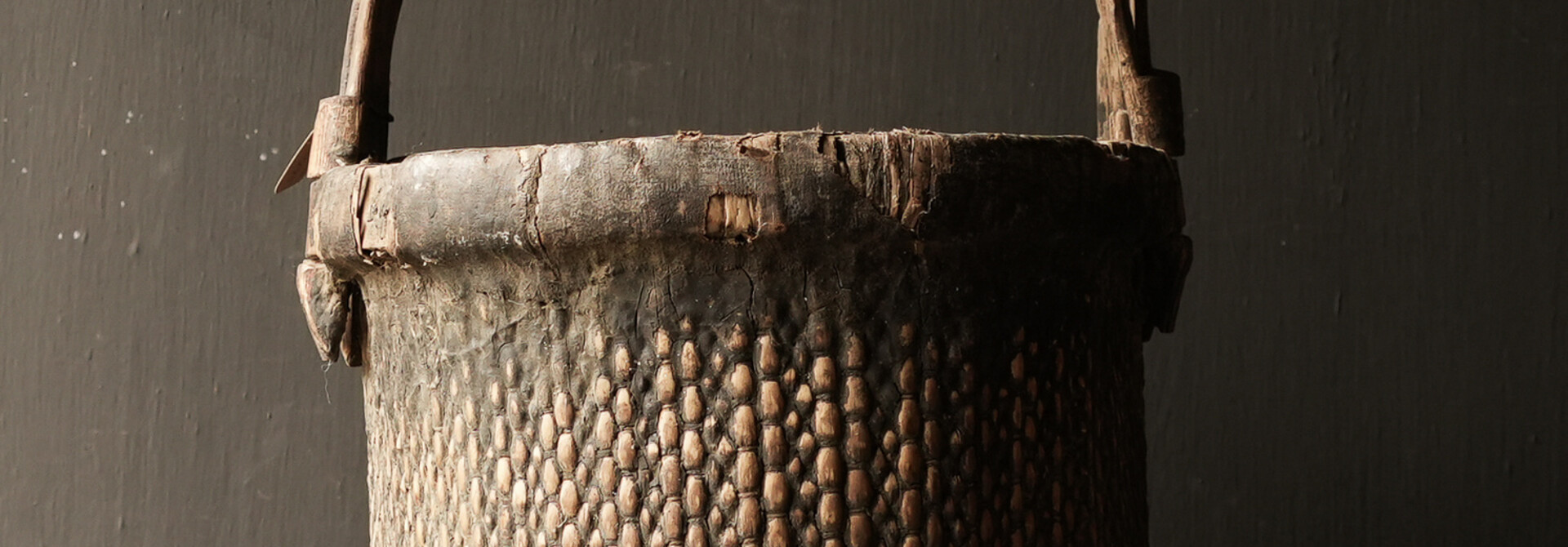Oude Authentieke Wicker mand