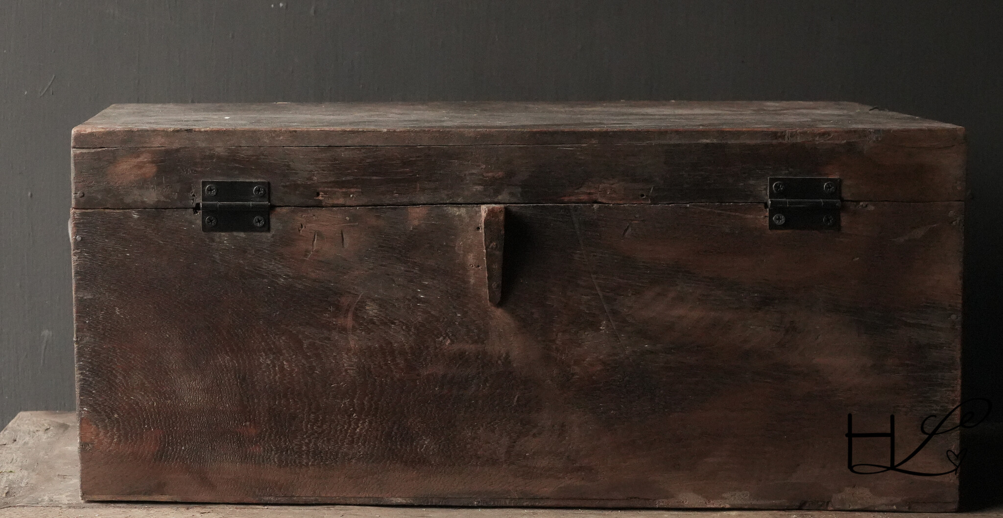 Oude Authentieke houten kist-4
