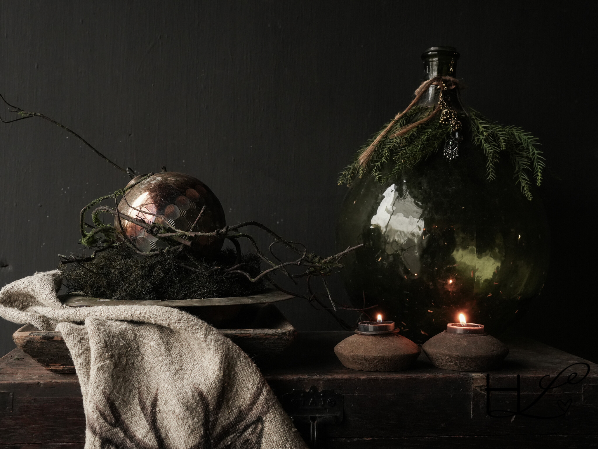 Oude Authentieke houten kist-7