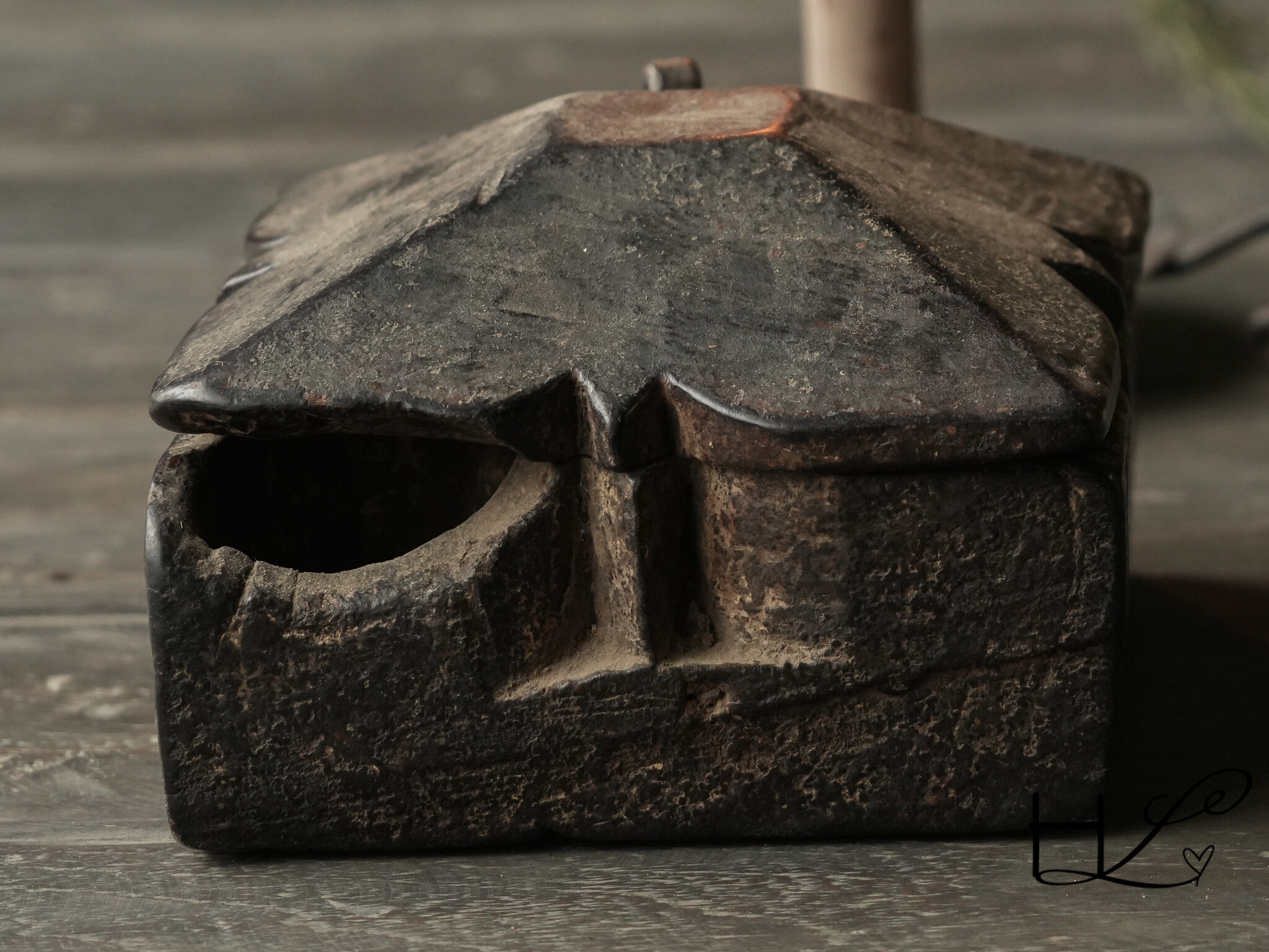 Alte antike Gewürzkiste aus Holz HOFFZ Indien-7