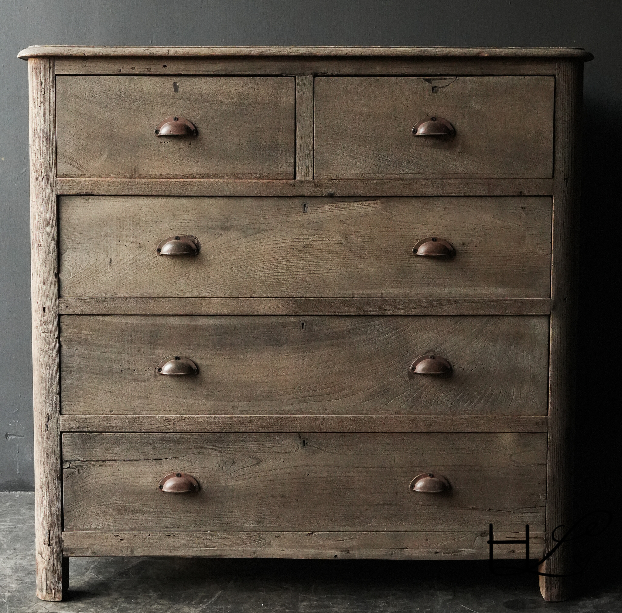 Old chest of drawers | rustic weathered sandblasted-3