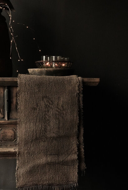 Cool Jute Christmas runner Chocolate