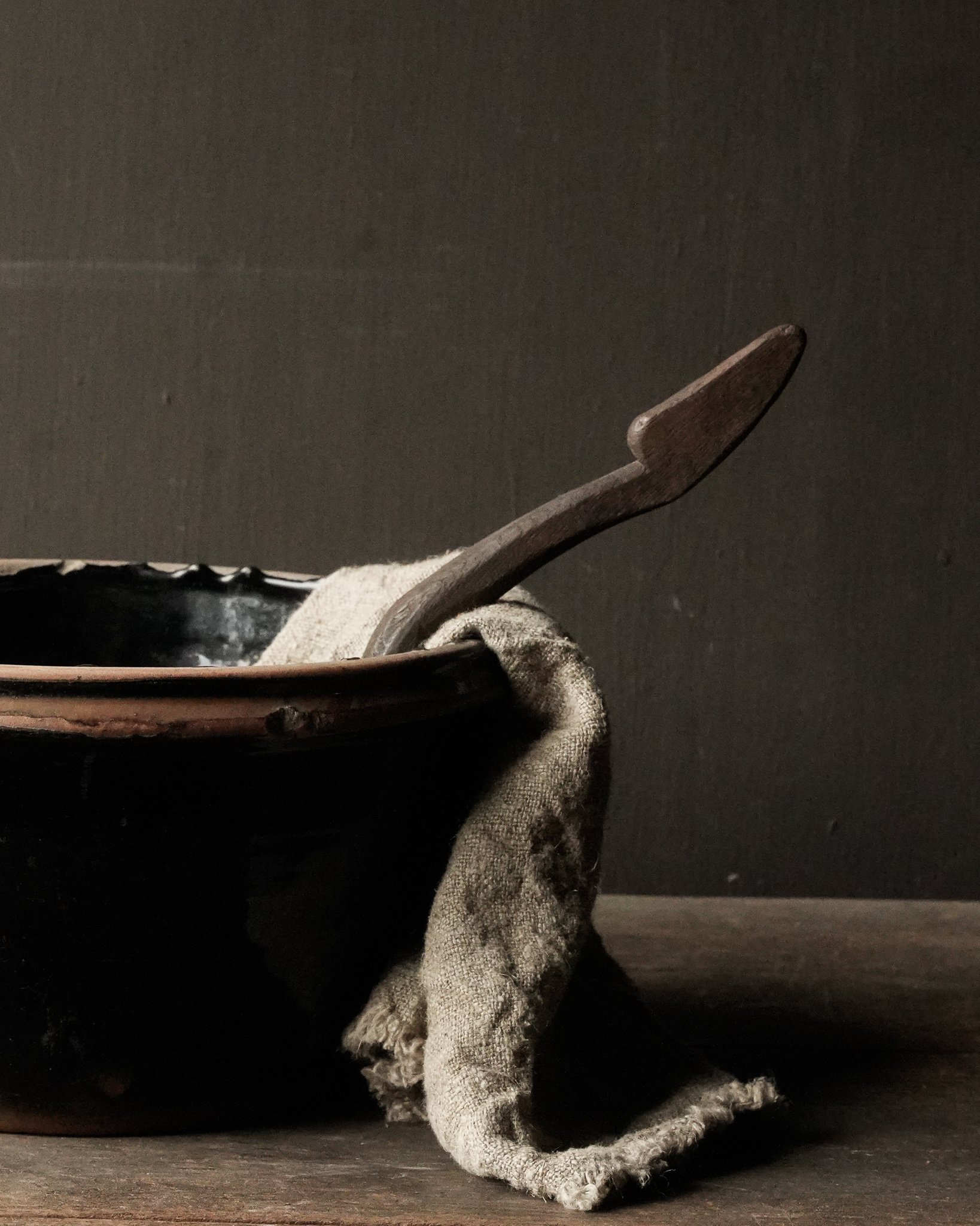 Einzigartiger alter authentischer Holzlöffel-2