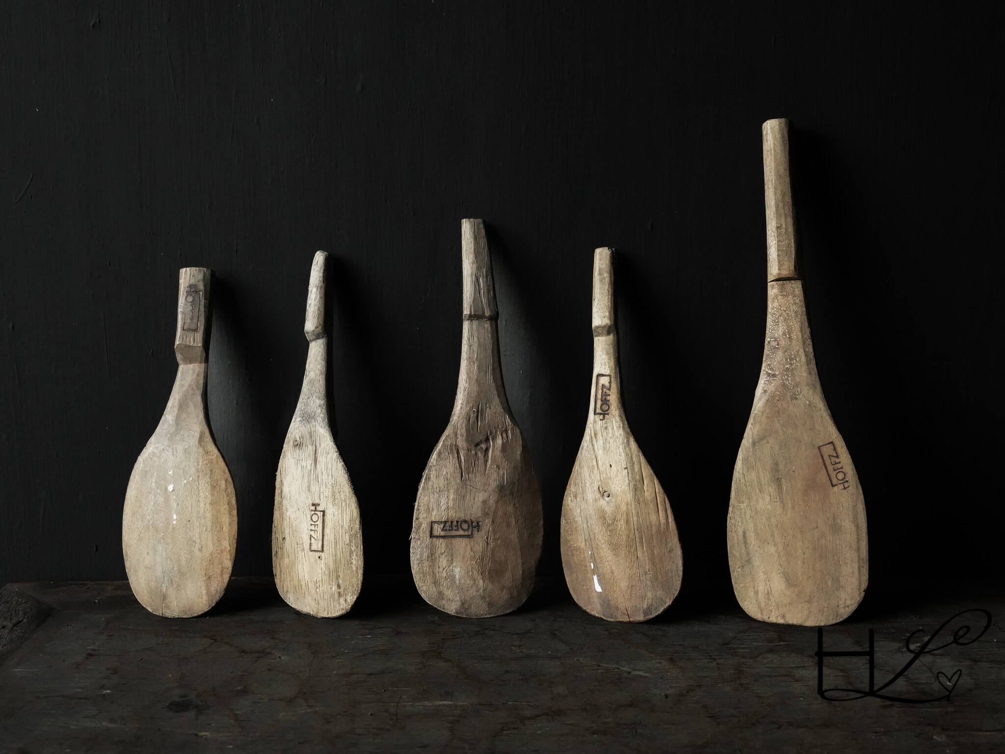 Einzigartiger alter authentischer Holzlöffel-4