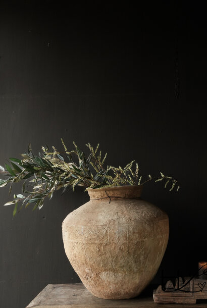 Oude Authentieke aardewerk Kruik/Indische waterpot XL