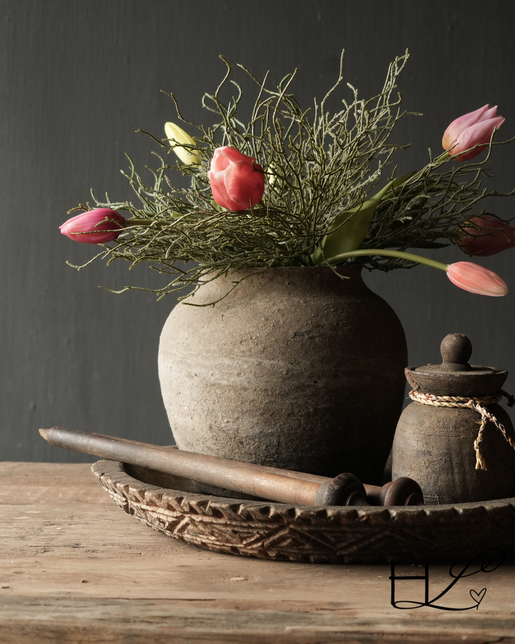 Einzigartiger Keramikkrug Indien-1