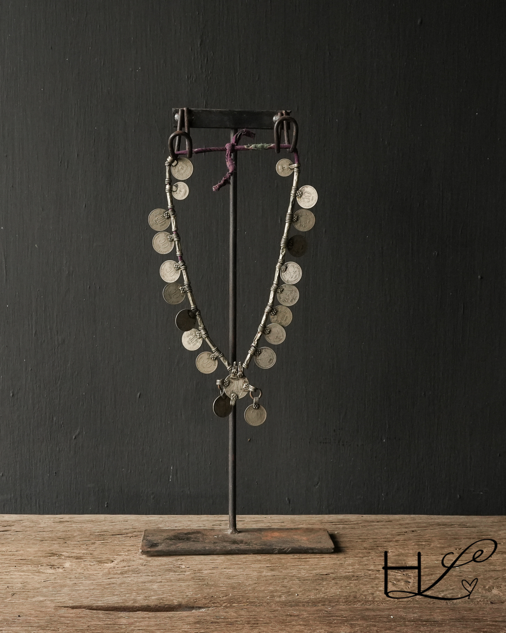 Einzigartige antike Münzkette-4