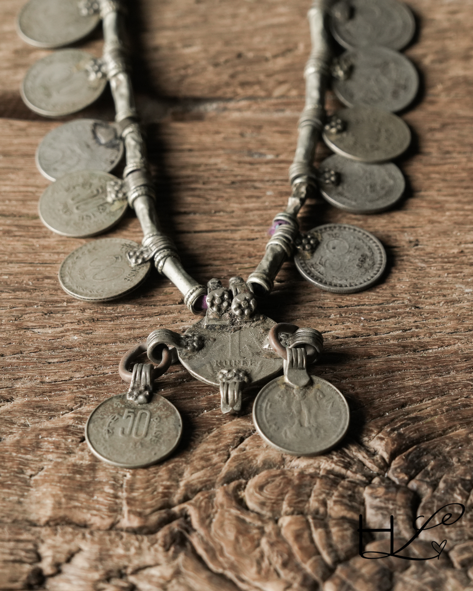 Einzigartige antike Münzkette-2