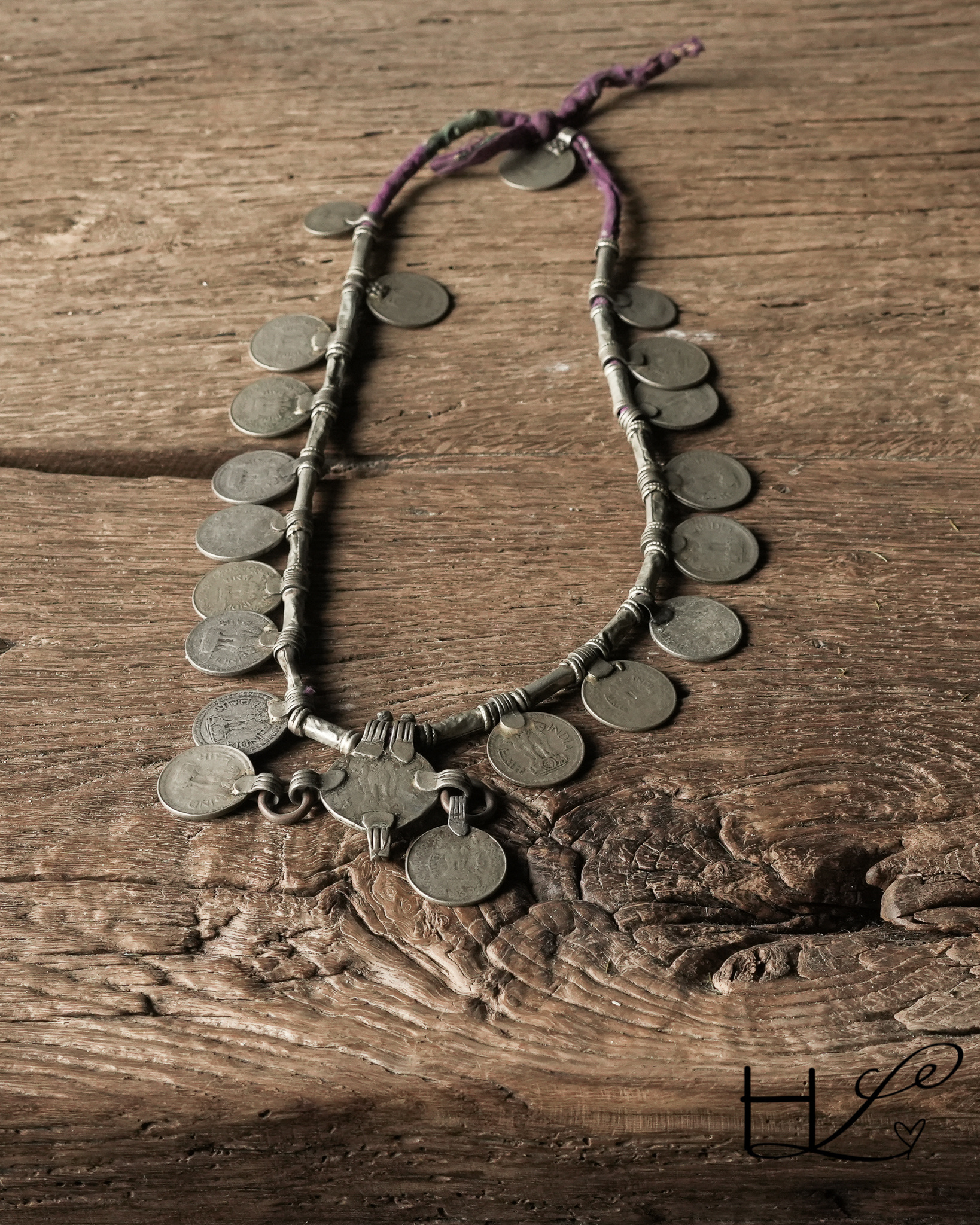 Einzigartige antike Münzkette-3