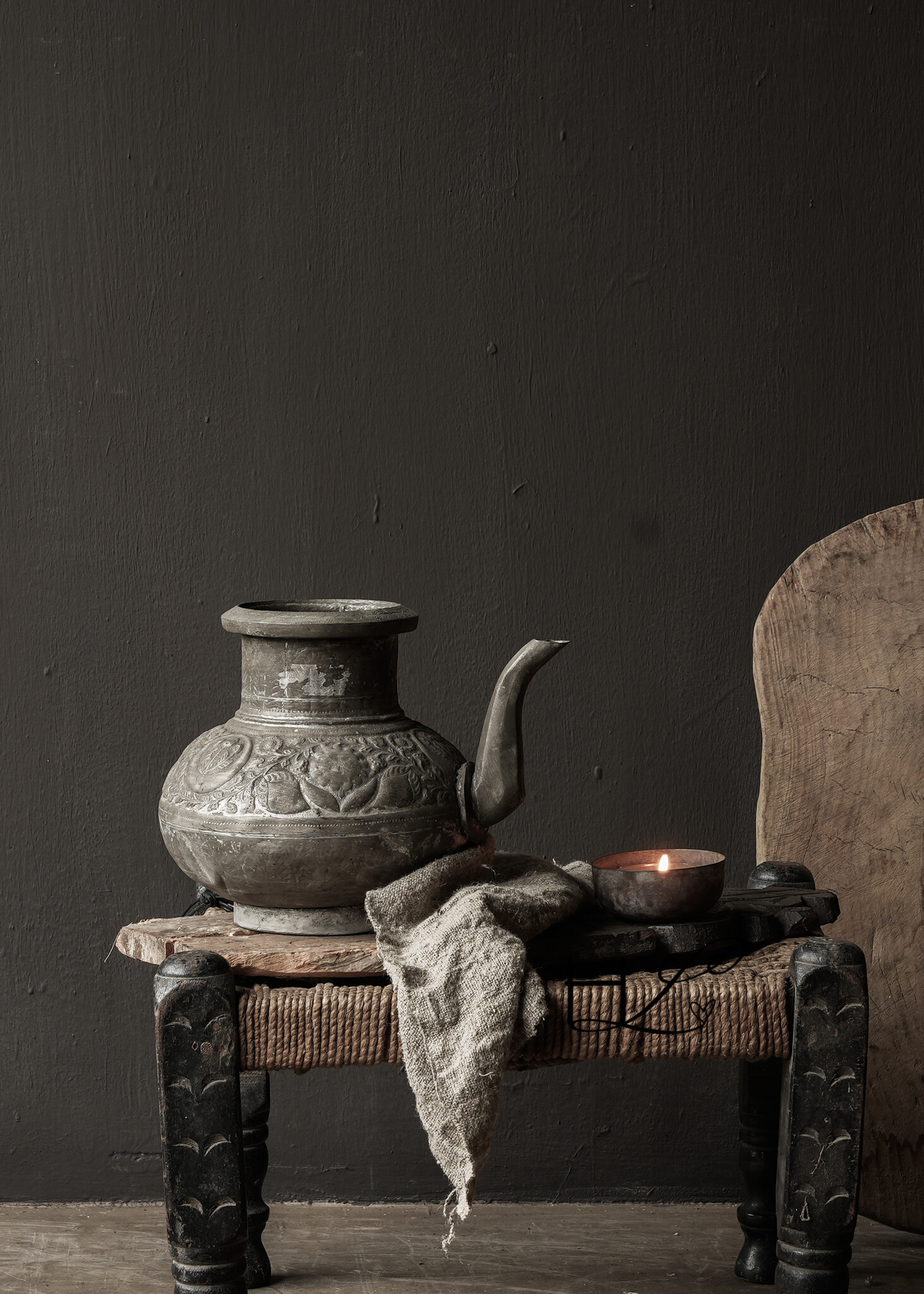 Osmanischer antiker Krug aus Zinn/Kupfer-1