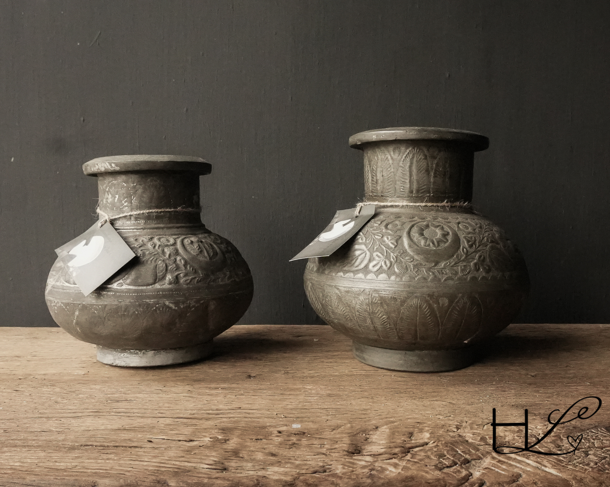 Osmanischer antiker Krug aus Zinn/Kupfer-6