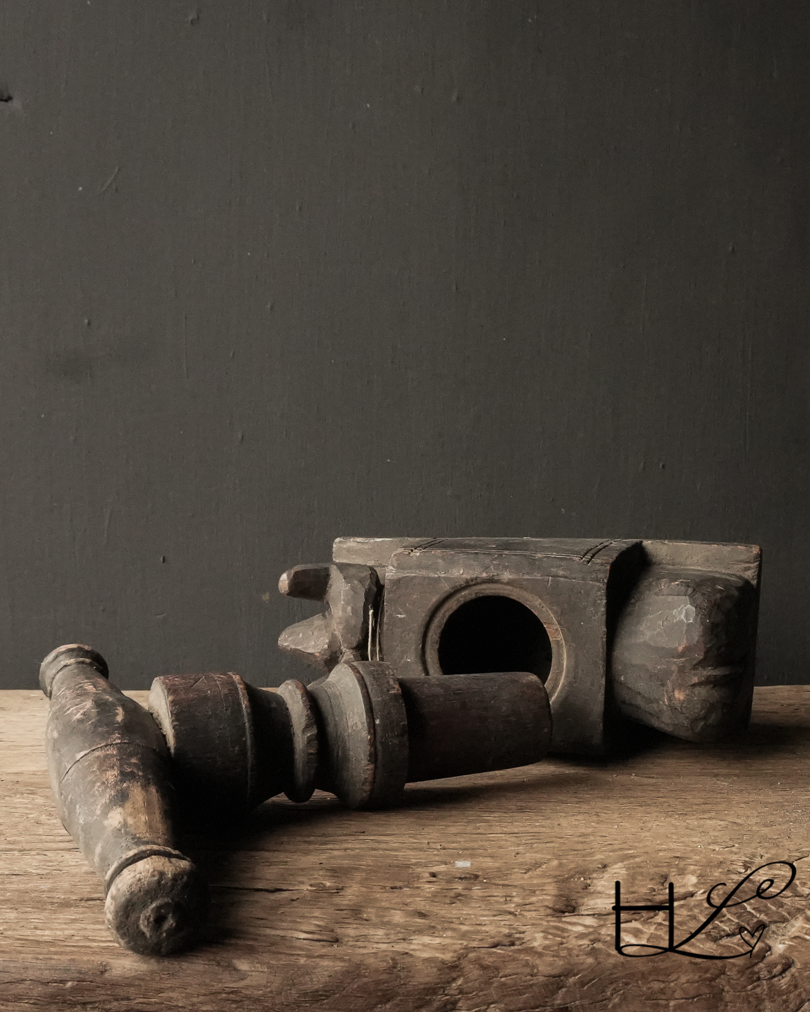 Unique find Antique wooden handmade press from India-5