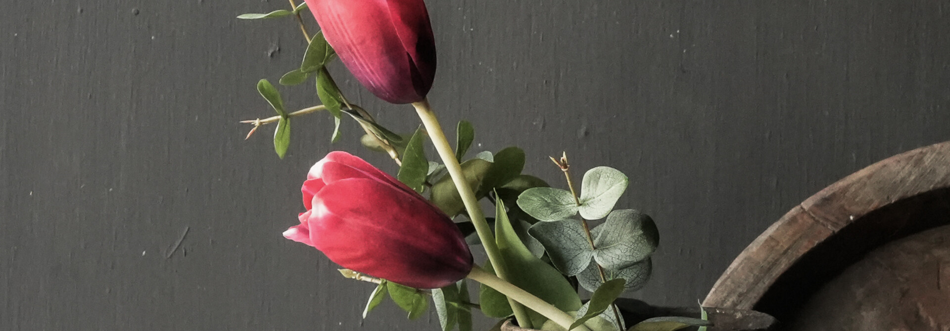 TULP STEEL MVE/WIT RT 72 cm Real touch