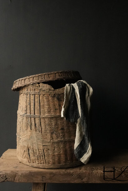 Authentiek leemmand met deksel XXL