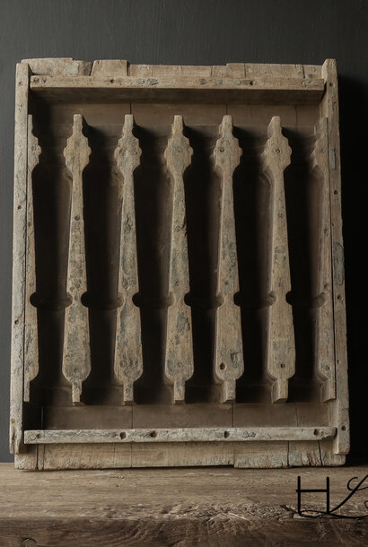 Beautiful old wooden stone mold / window mold