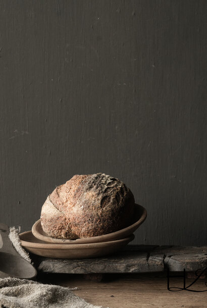 Oude houten bordje rond plankje