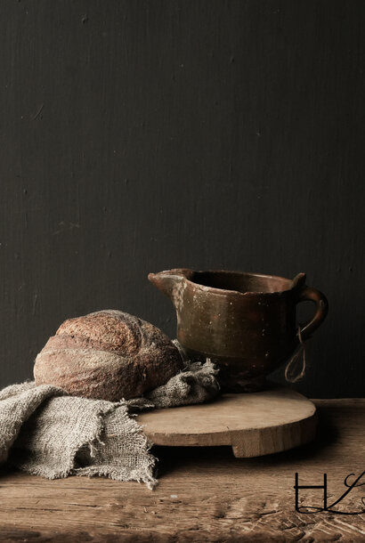 Alter hölzerner Roti- oder Chapati-Teller