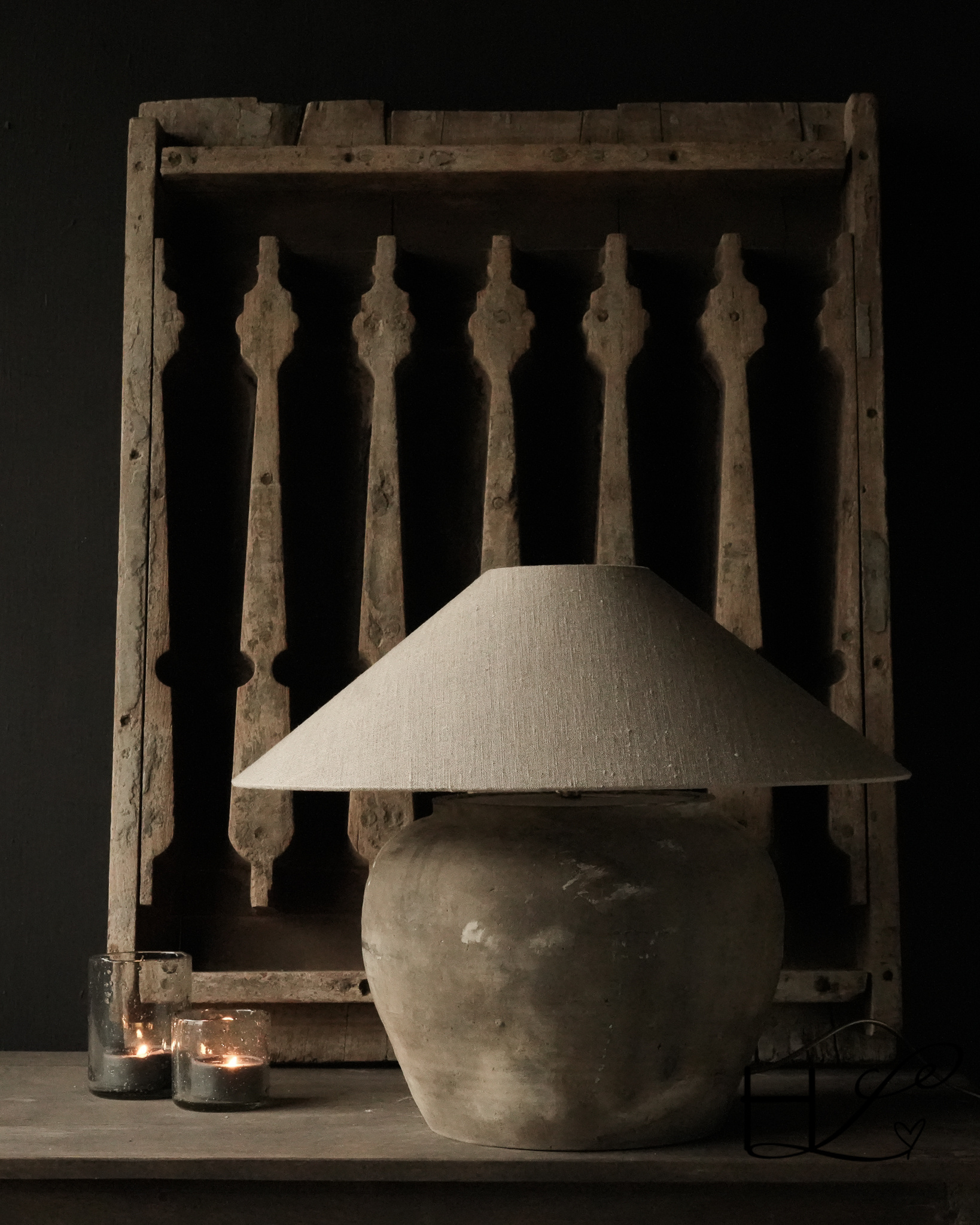 Kruiklamp van oude Authentieke Waterpot-2