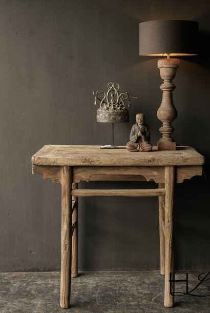 Authentiek Uniek oud  smal  Sidetable /Muurtafel